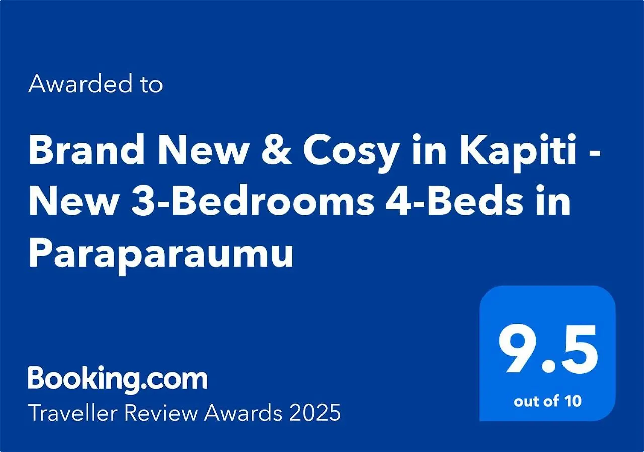 Brand New & Cosy In Kapiti - New 3-Bedrooms 4-Beds In Paraparaumu Casa vacanze